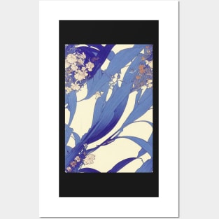 Beautiful Blue Floral pattern, for all those who love flowers #76 Posters and Art